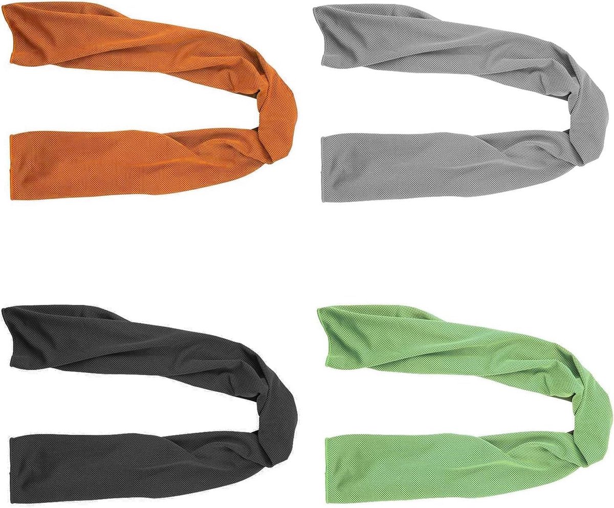 Koelende Handdoeken Set van 4 Stuks, Ideaal voor Yoga, Sport, Gym, Kamperen en Hardlopen, Houdt Je Fris en Koud