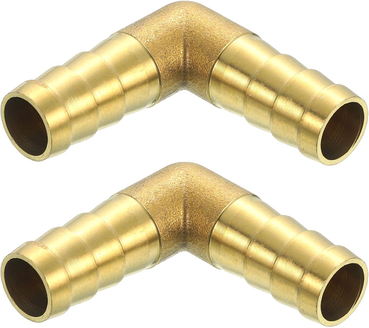 Slangaansluiting L hoek 1/2 inch - messing elleboogconnector - voor water, brandstof en lucht - duurzame koppeling - ShopVlot