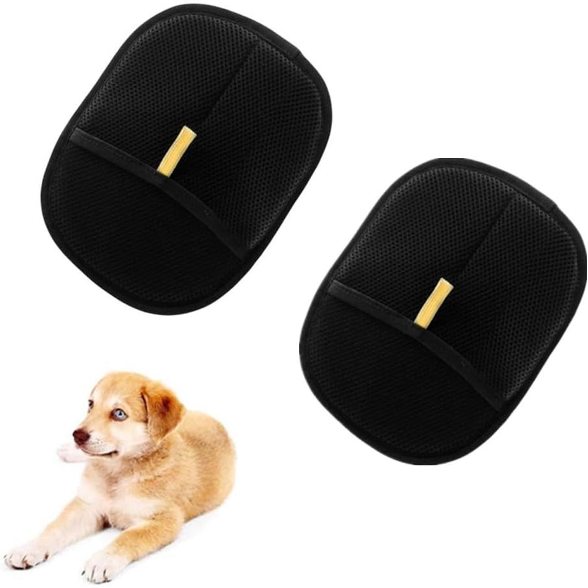 Set van 2 Herbruikbare Handschoenen voor het Verwijderen van Dierenharen, Antistatisch en Geschikt voor Honden en Katten, Ideaal voor Massages en Onderhoud
