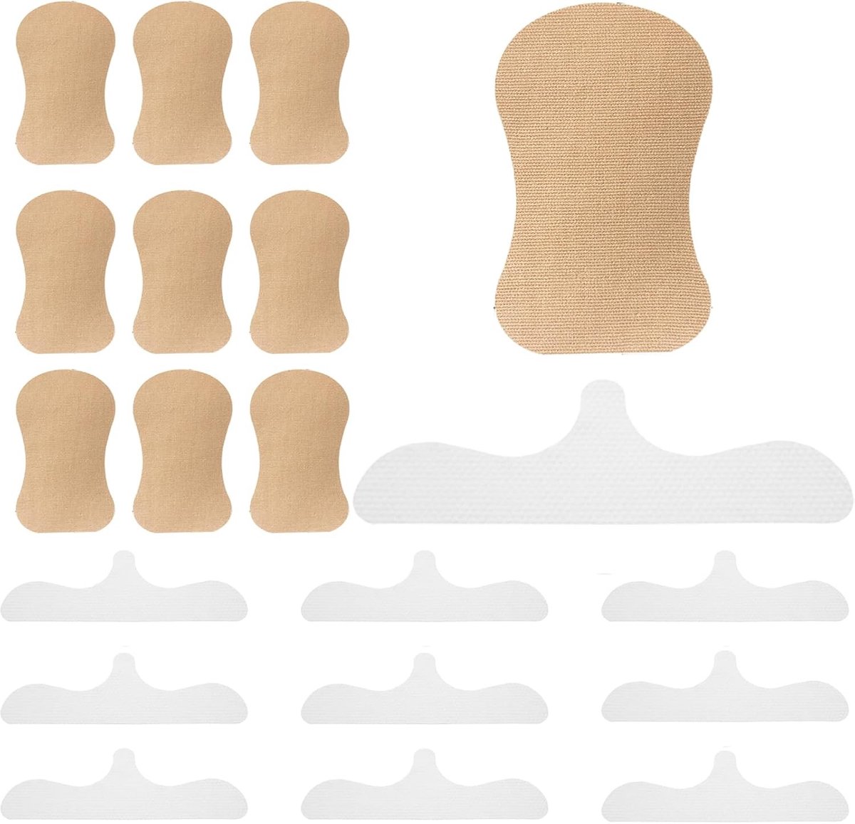 Set van 20 ademende zweetpads voor dames, onderborst bescherming tegen transpiratie, discreet en comfortabel voor oksels en borst