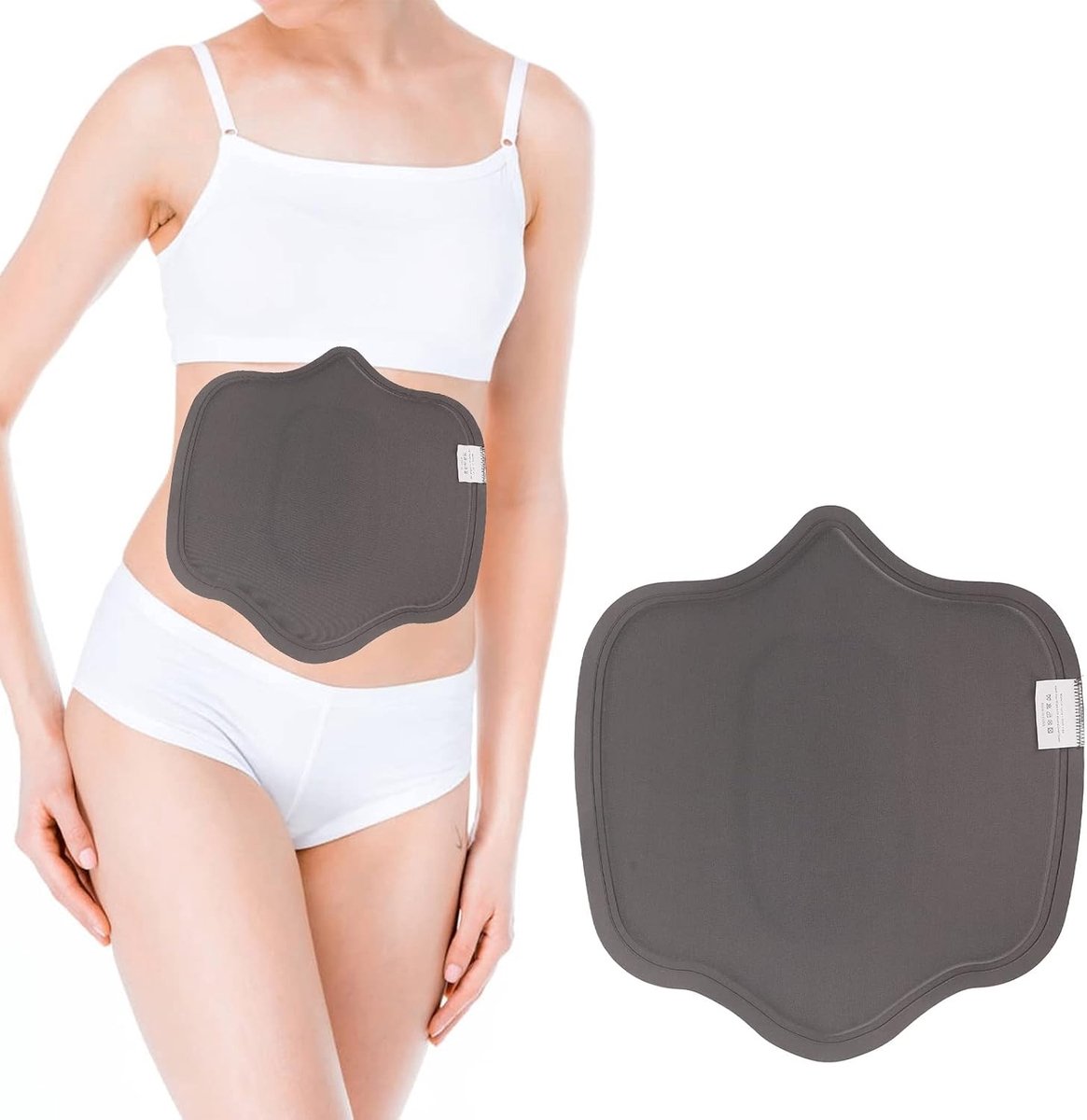 Abdominale Compressieplaat voor Vrouwen - Zachte Schuimplaat voor Buikversteviging en Herstel na Chirurgie (Grijs)