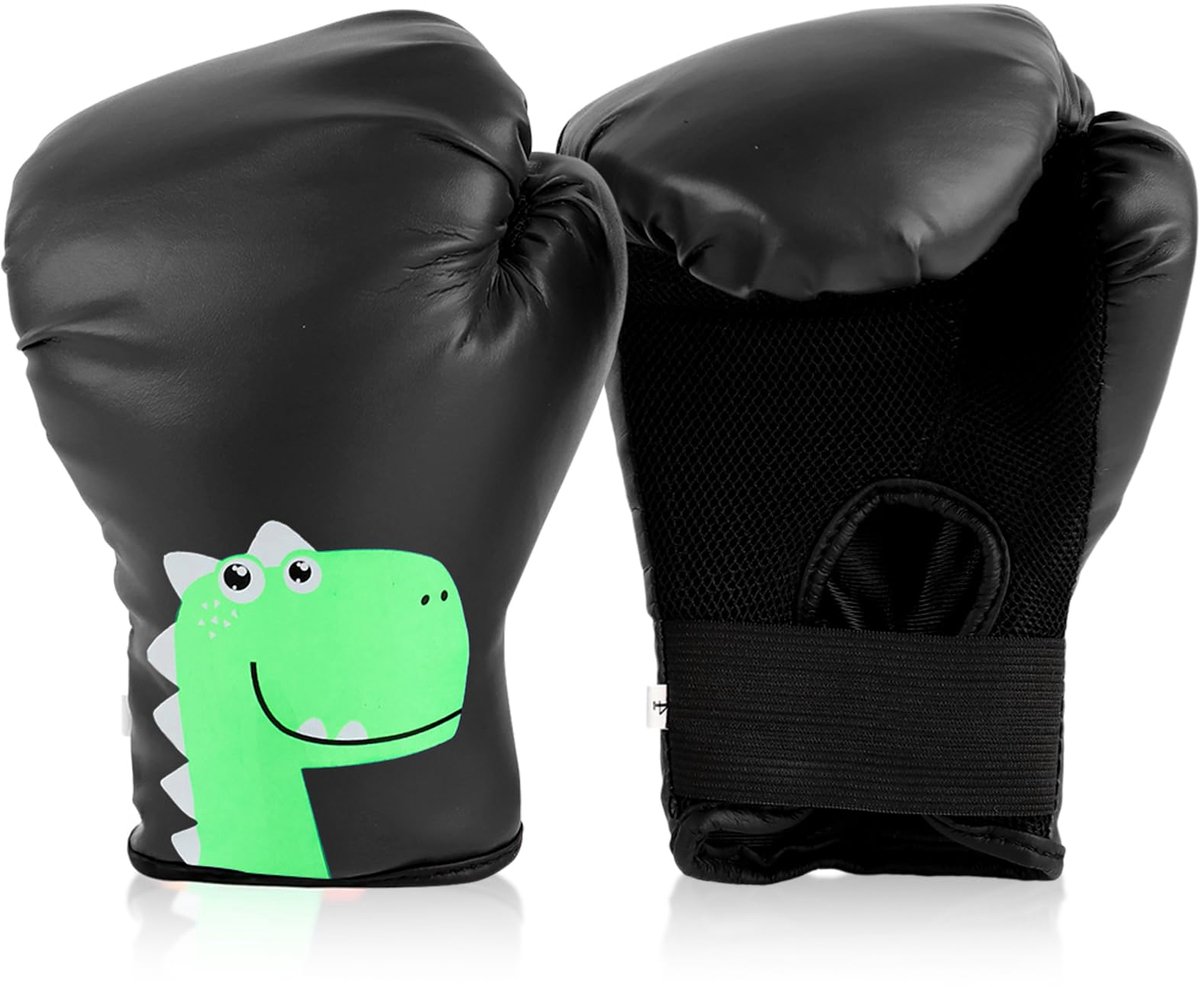 Bokshandschoenen voor kinderen 3-10 jaar - zwart - 140 g - ideaal voor basistraining - ShopVlot