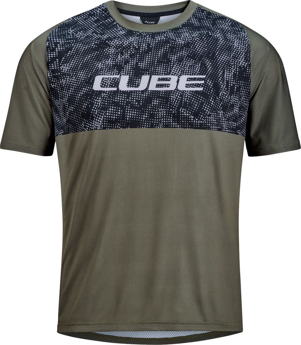 CUBE Fietsshirt MTB JERSEY MATRIX TM S/S REED GREEN XL