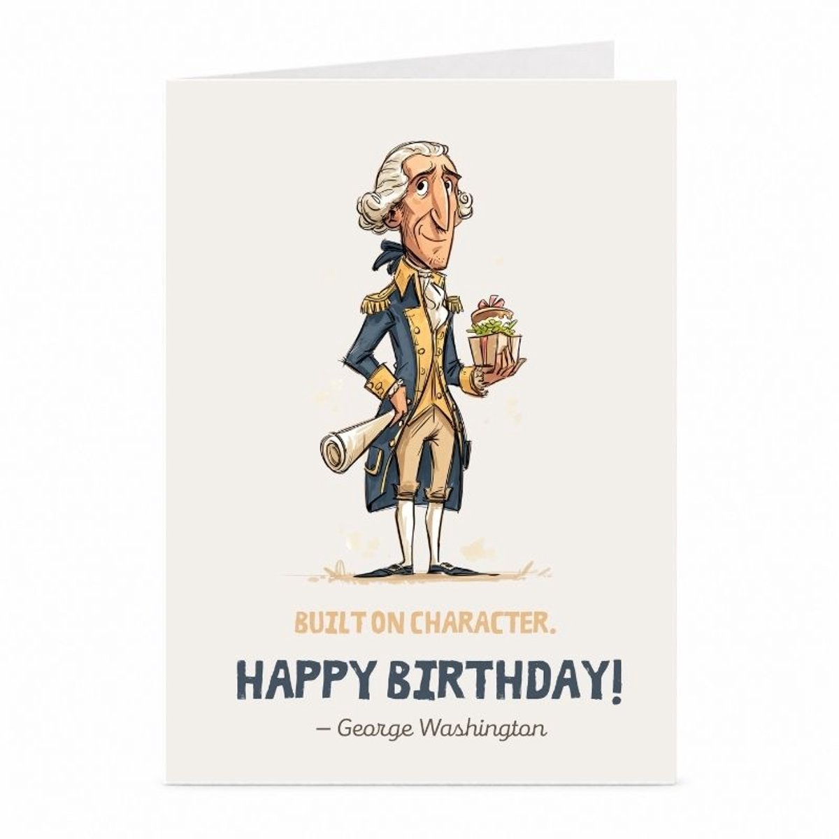 George Washington - Verjaardagskaart - JustTheCardGuy - A6 met envelop