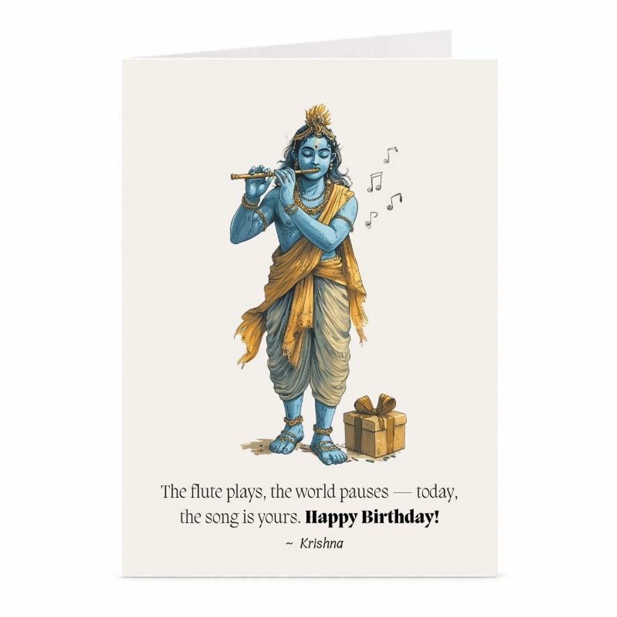 Krishna - Verjaardagskaart - JustTheCardGuy - A6 met envelop