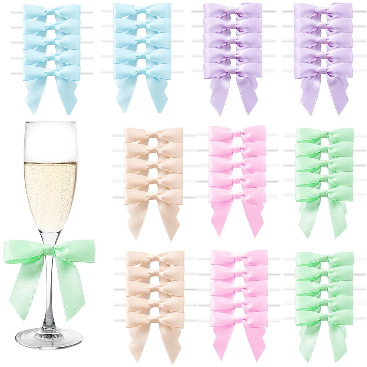 Cadeaustrikken kleine strikken - roze beige - geschenkdecoratie - voor feestelijke verpakkingen - ShopVlot