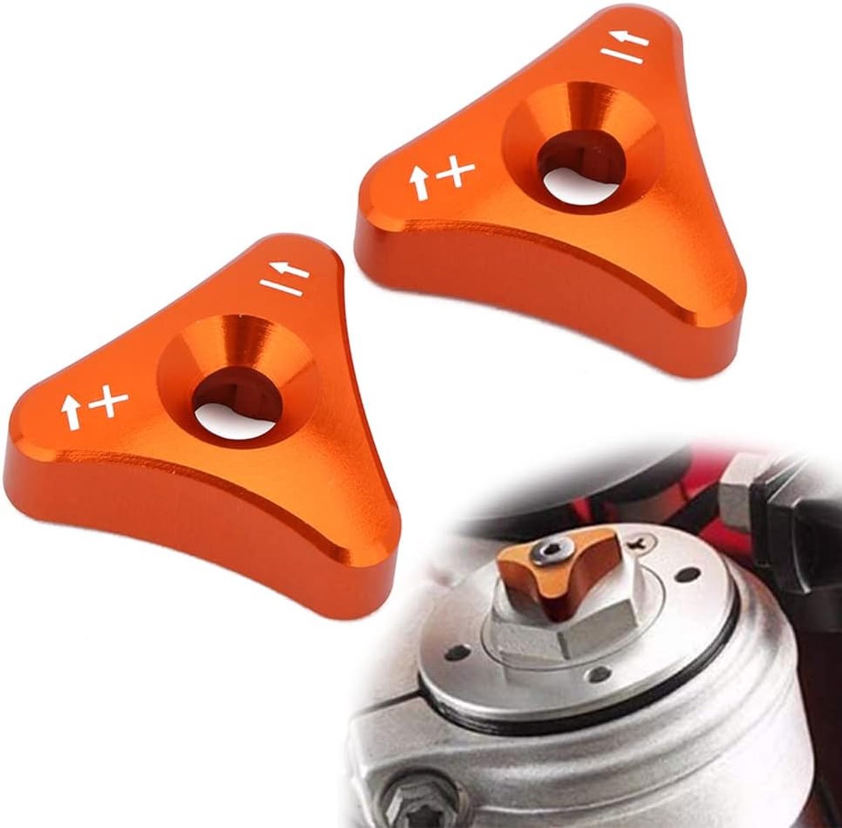 Motorcycle WP 48mm Fork Fork Adjuster Knobs CNC For SX SX-F EXC XC-W All 125-530cc SUPERMOTO 690 2007-2010 SMC 690 - ShopVlot