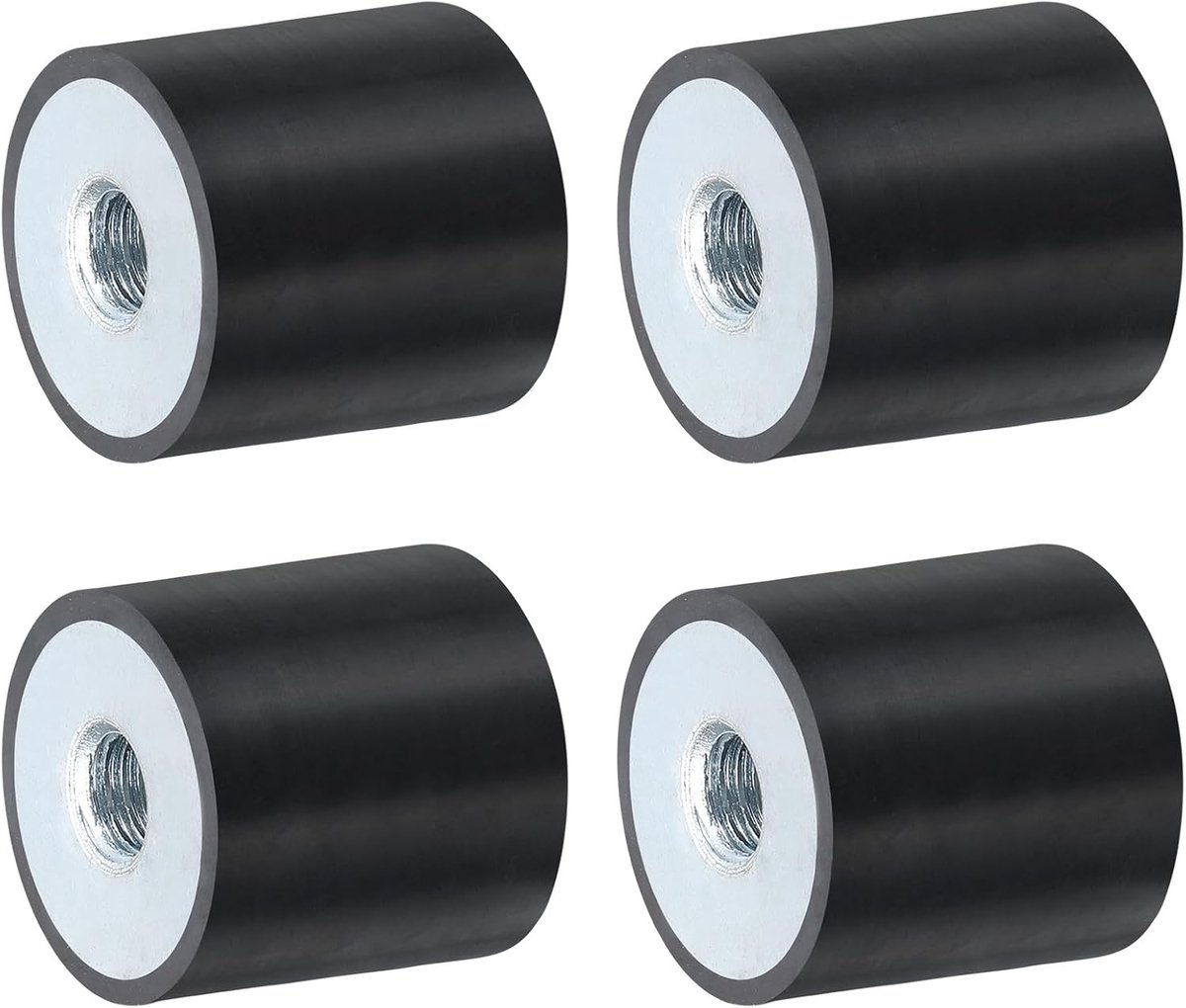 4 Stuks 25x25mm M8 Draad Rubber Buffer Vervangende Anti-Vibratie Pads voor Stille Basis Blokken
