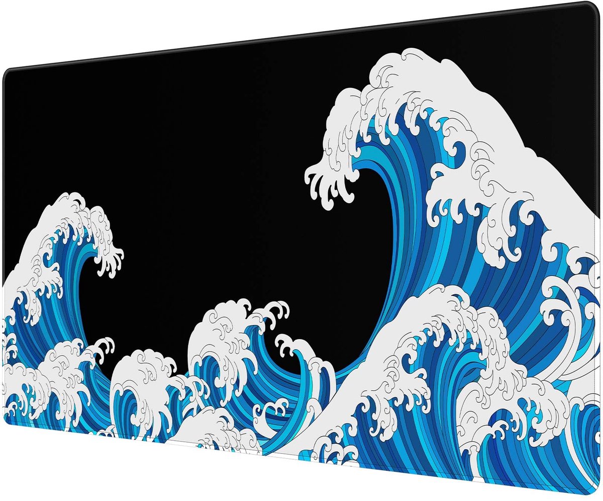 Muismat XXL gaming 900 x 400 mm - waterdicht - antislip rubberen basis - perfecte ondergrond voor gamers - ShopVlot