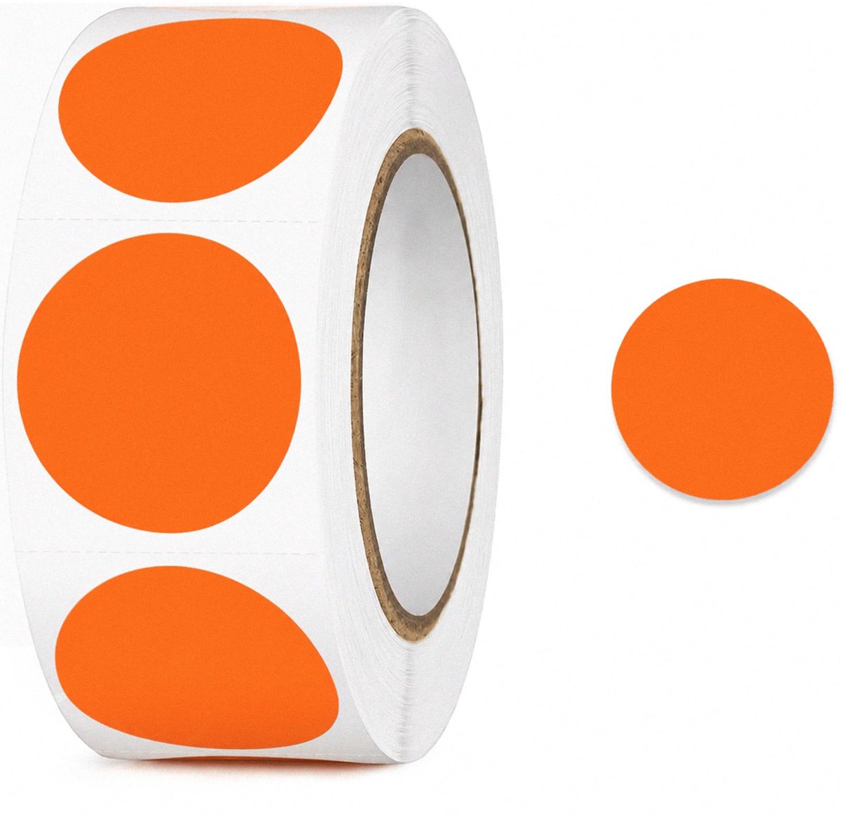 Ronde stickers 25 mm - zelfklevende rol - kleurrijke plakstippen - ideaal voor markeren - ShopVlot