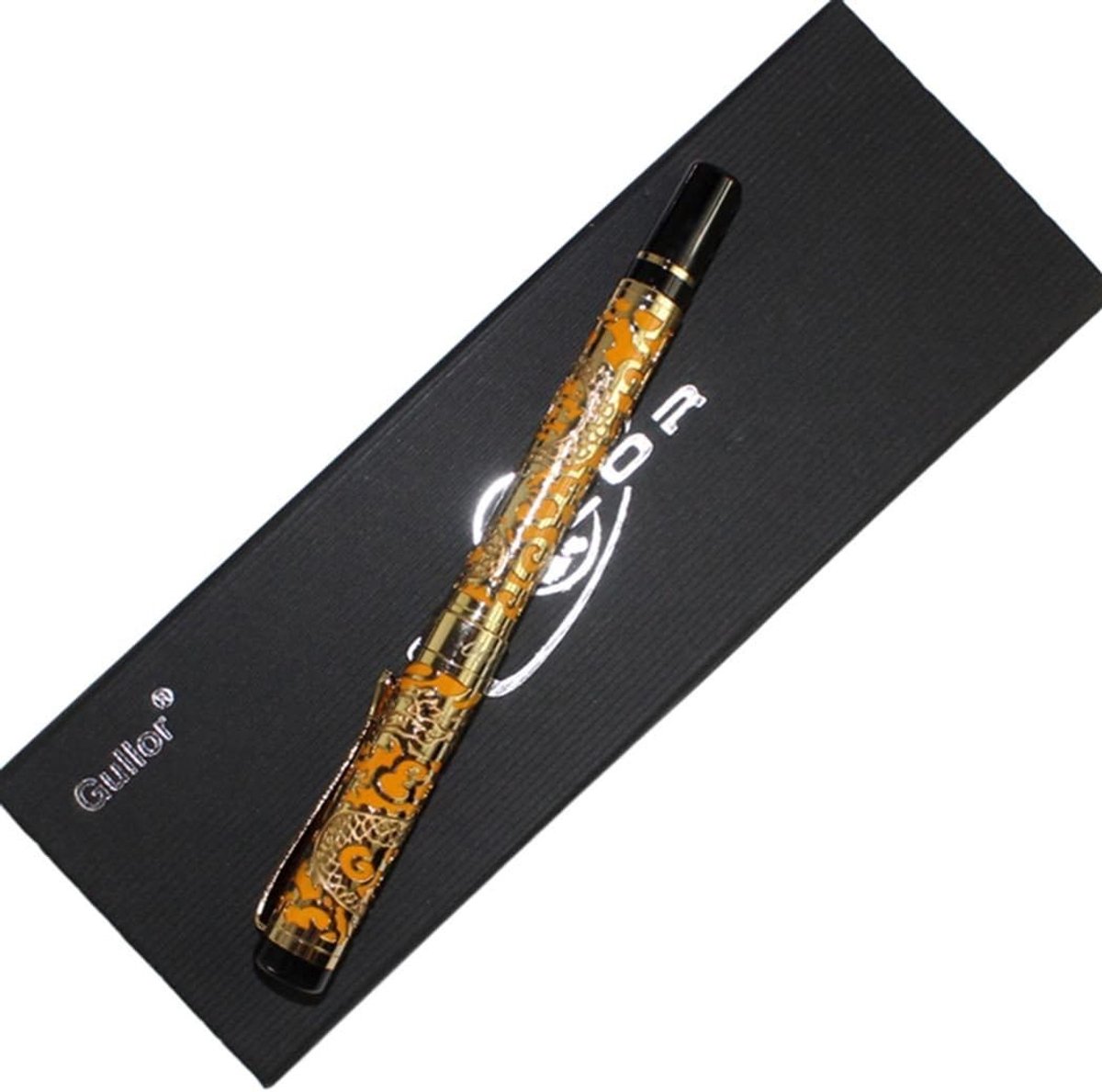 Elegante oranje en gouden balpen met geschenkdoos - Perfect voor dagelijks gebruik, schrijven en cadeau's