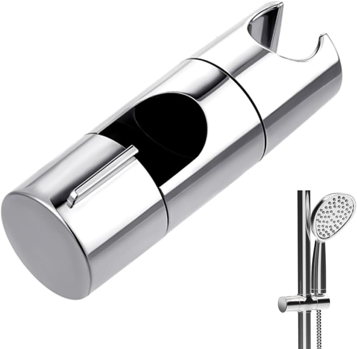 Douchekophouder, handdouchehouder, verstelbare diameter 18-25 mm, 360° draaibaar zonder boren, douchekophouder voor - ShopVlot