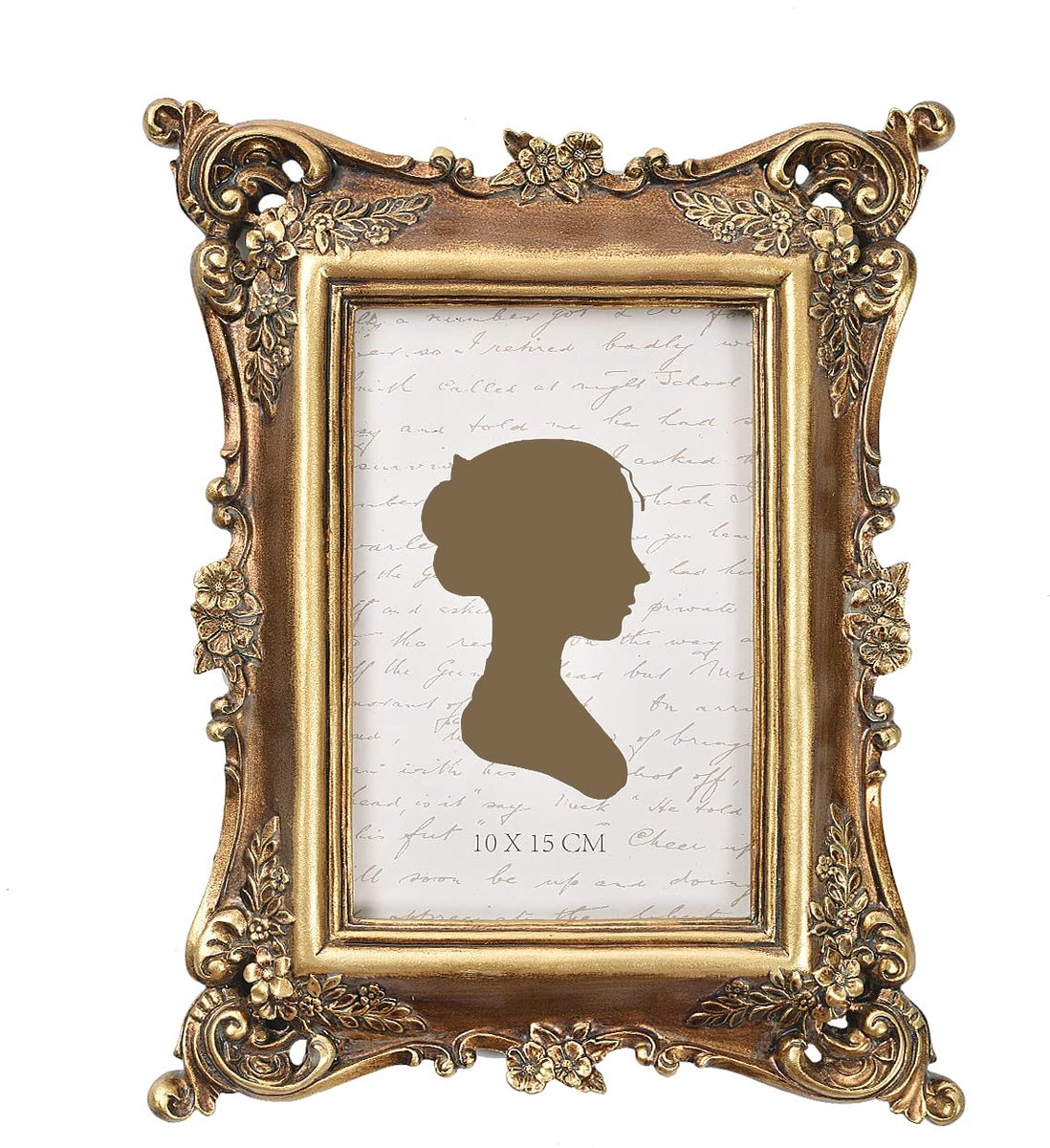 Fotolijst 10,5 x 15,5 cm - luxe antieke stijl - bronsgoud - perfect voor decoratie - ShopVlot