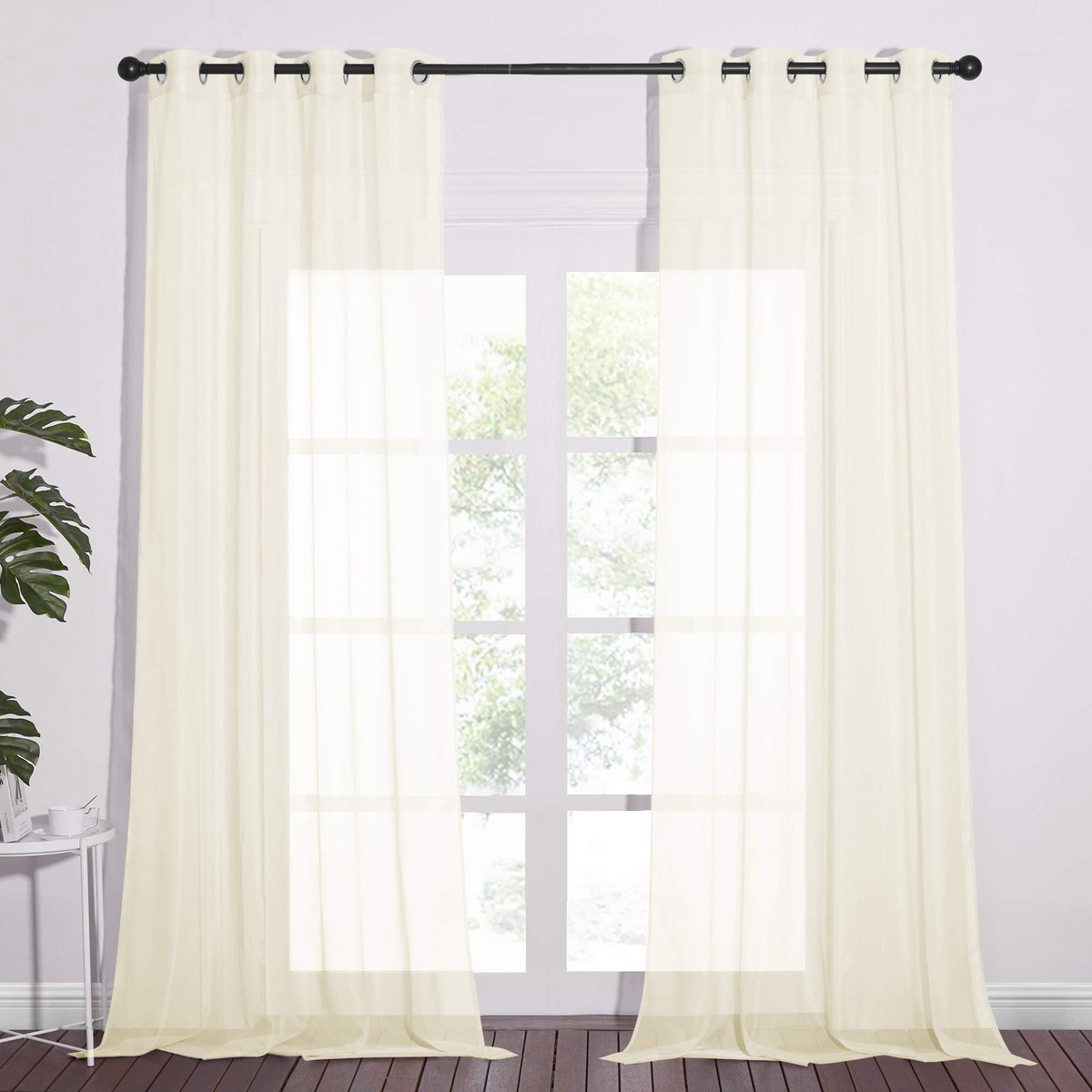 Verduisterend raamgordijn 132 x 160 cm - grijs - thermisch geïsoleerd - ideaal voor slaapkamers - ShopVlot