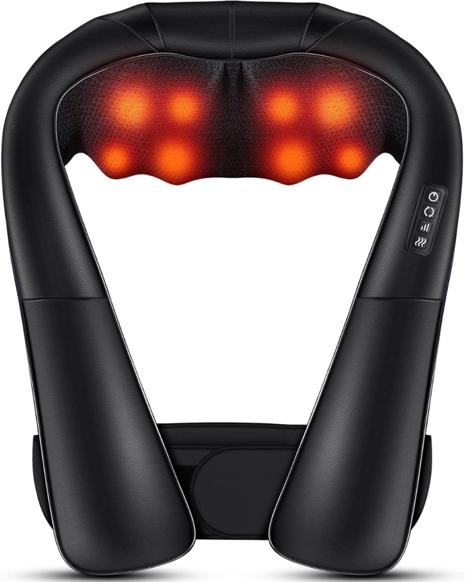 VALI® Nekmassage Apperaat -Elektrisch Nekmassage Apparaat - Nekmassage Apparaat Draadloos - Zwart - 40cm x 17cm x 20cm