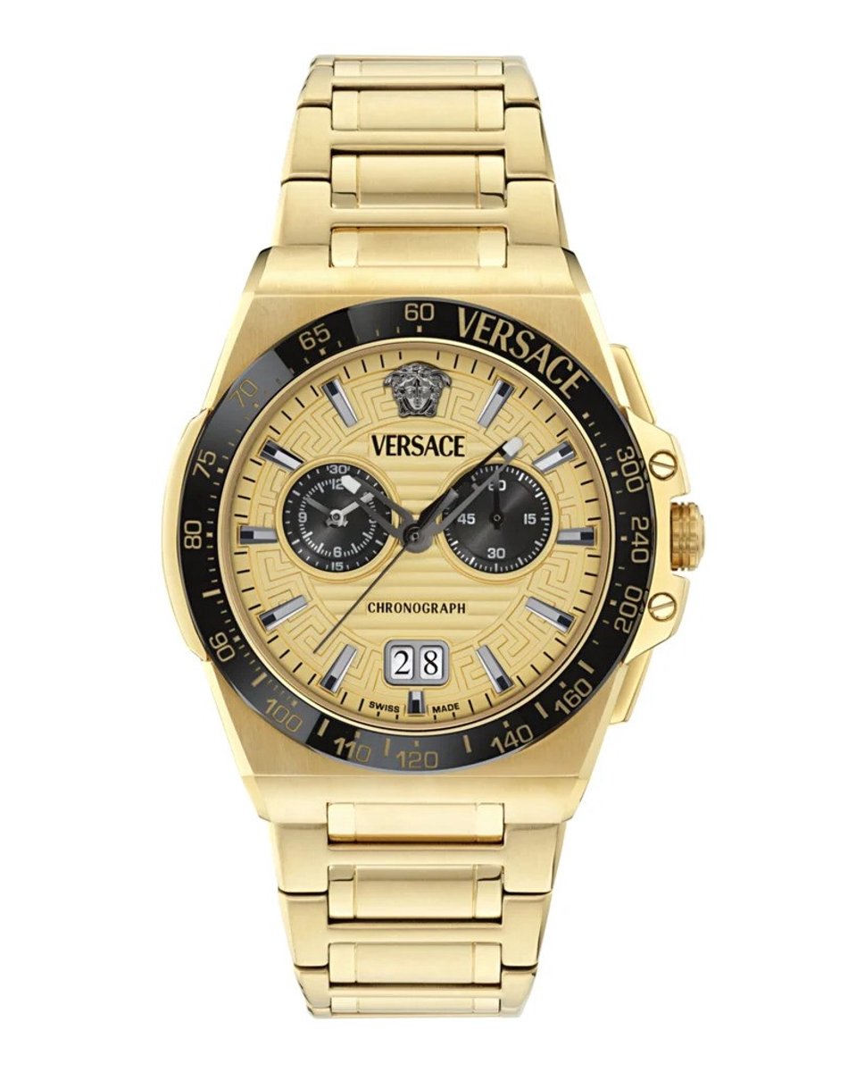 Versace Greca Reaction VE5N00626 Horloge - Staal - Goudkleurig - Ø 43 mm