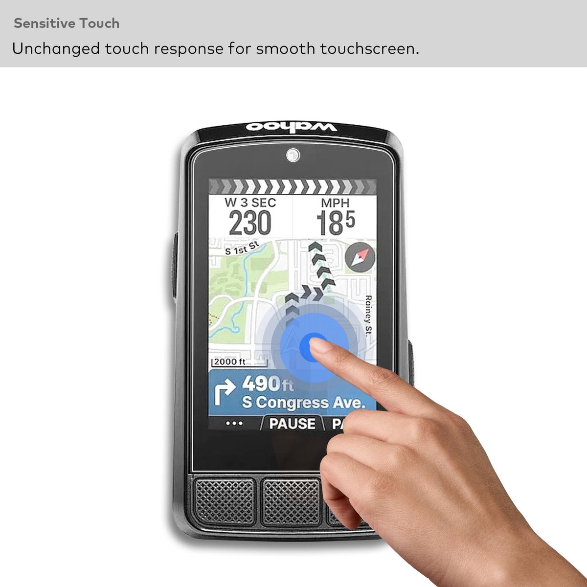 Displaybeschermfolie 2,8 inch - krasbestendig - HD helder - bescherming voor Wahoo Elemnt Roam V3 - ShopVlot thumbnail 3