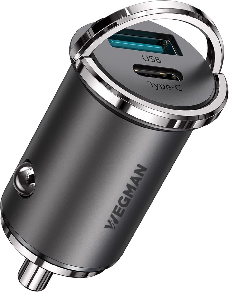 Autolader - Zwart - 45W - Snellader met USB-C & USB-A - Voor Smartphones