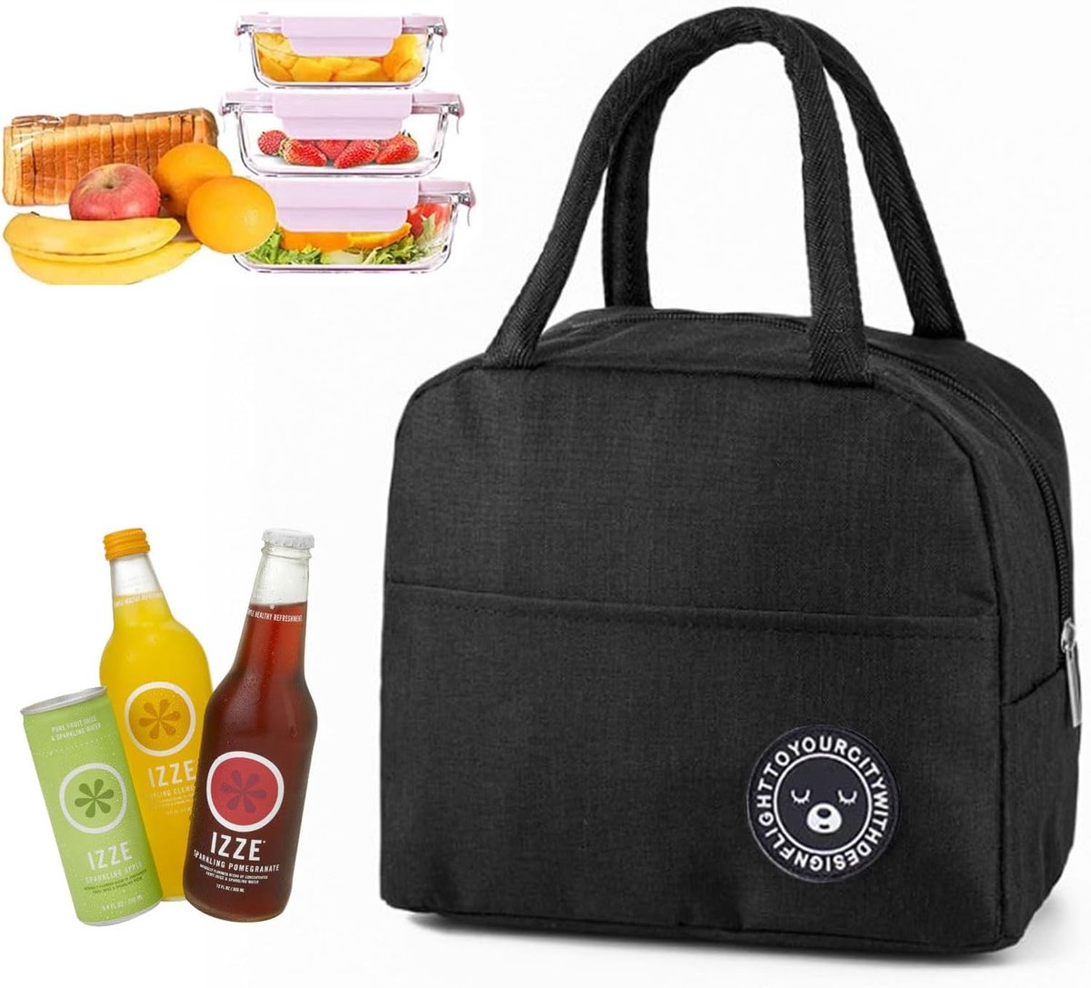 Koeltas, lunchtas, 6 liter, klein, opvouwbare tas, isolerende, mini-koeltas, picknicktas, ontbijttas, kleine koeltas - ShopVlot