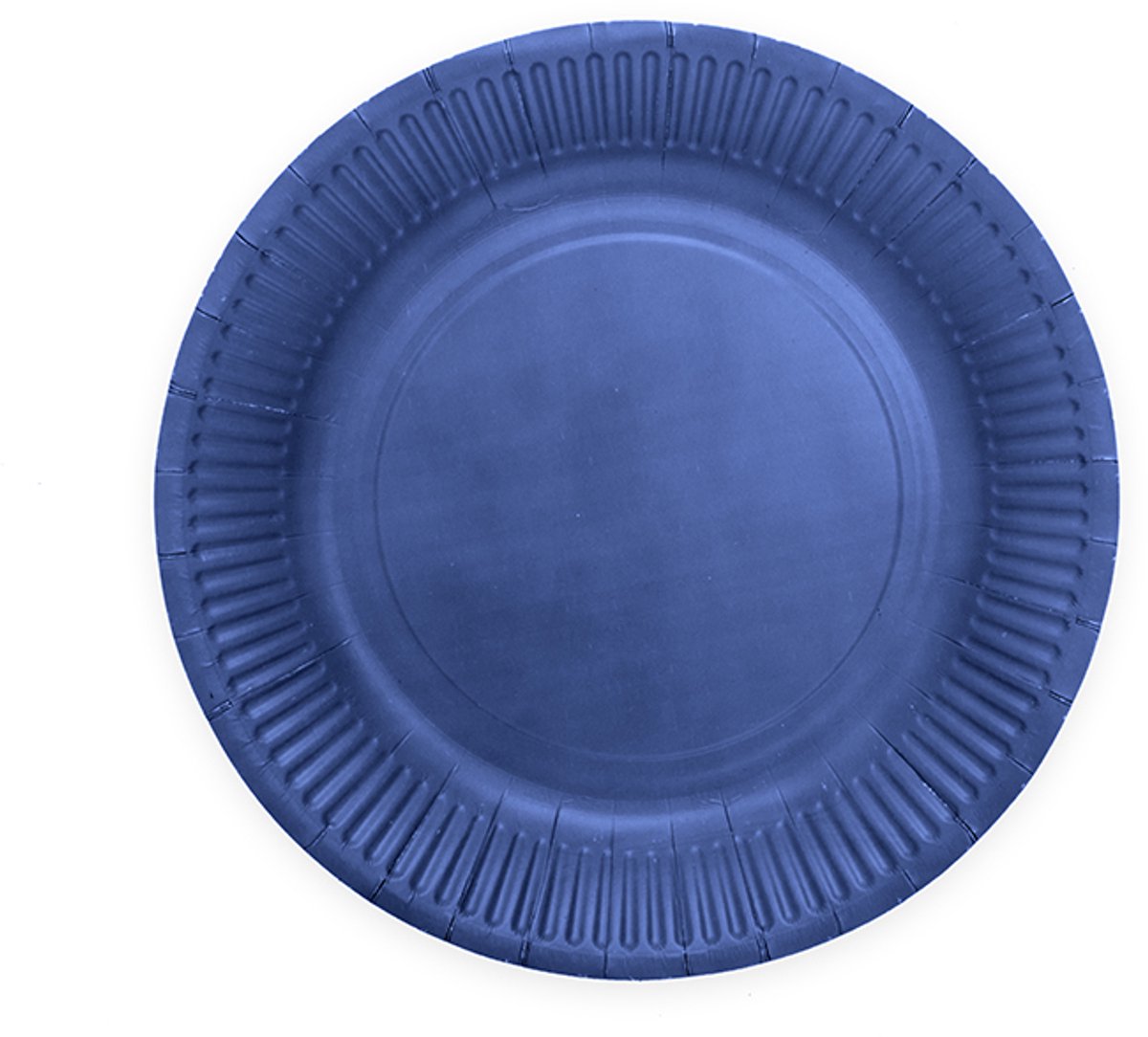 8x Papieren Bordjes 18cm FSC - Donkerblauw - Feestartikelen