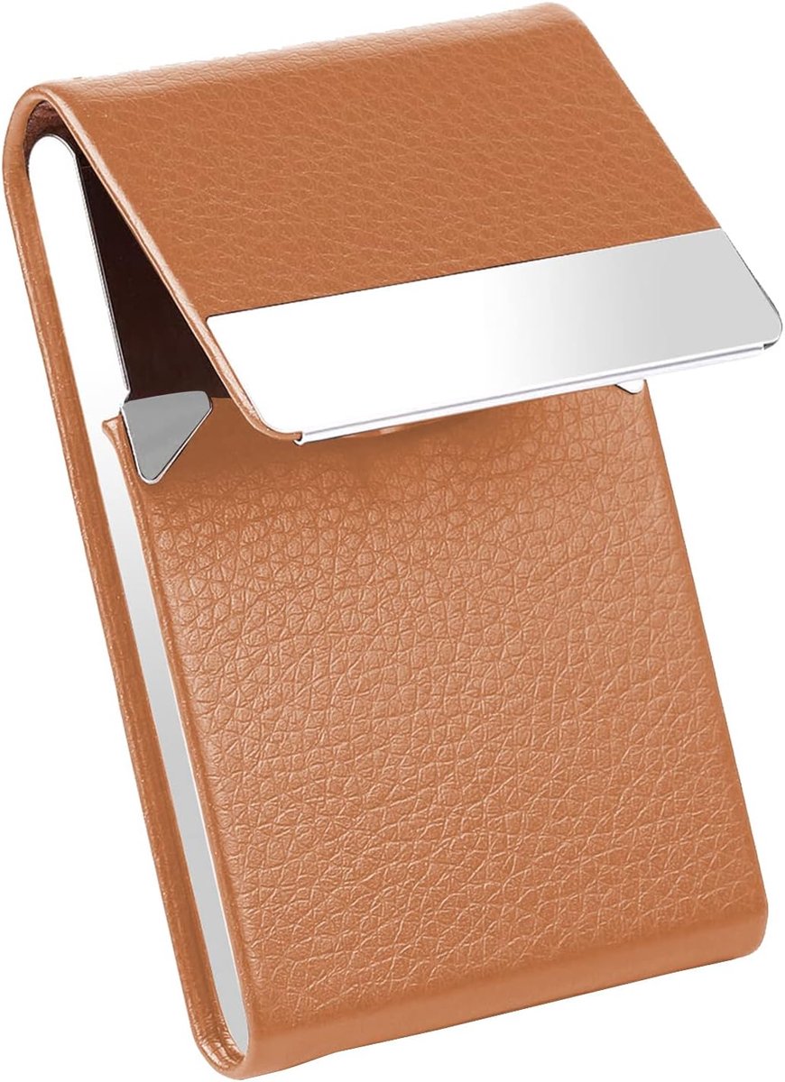 Visitekaartjeshouder Hoge Capaciteit - Professionele PU Leren Kaartcase - ShopVlot