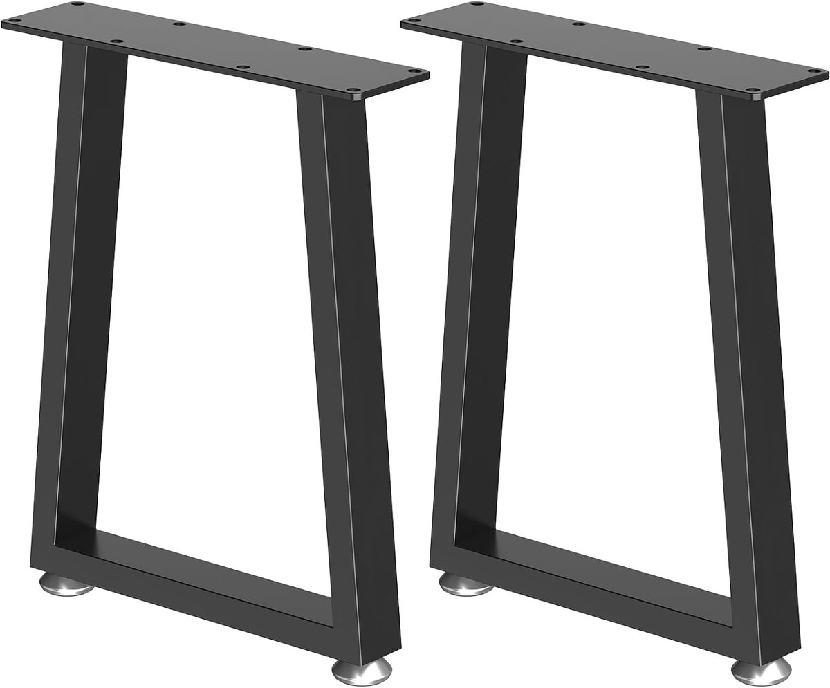 Set of 2 Metal Table Legs - Industrial Table Legs - Trapezoidal Furniture Legs - ShopVlot