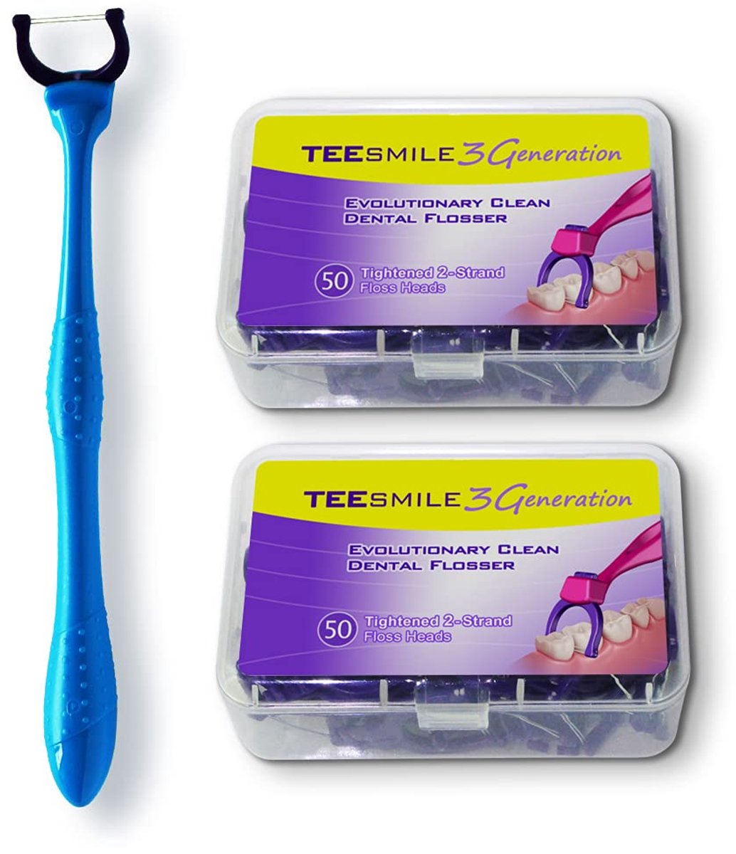 Tandenflosser set - lange handgreep - navullingen - optimale mondhygiëne - ShopVlot