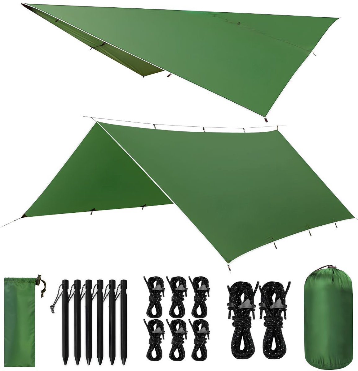TYR® Partytent - 3x4 m - Tarp - Tentzeil - Groen - 400cm × 300cm × 1cm