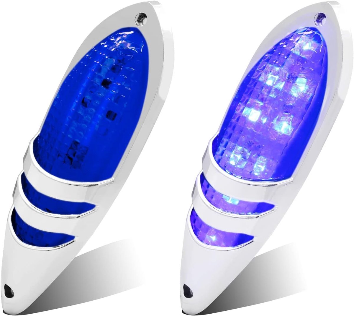 Zijmarkeringslampen LED, Positielampen, Universele 12V/24V Verlichting voor Vrachtwagen, Caravan, Boot, Blauw, Set van 2, Perfect voor Veiligheid en Zichtbaarheid