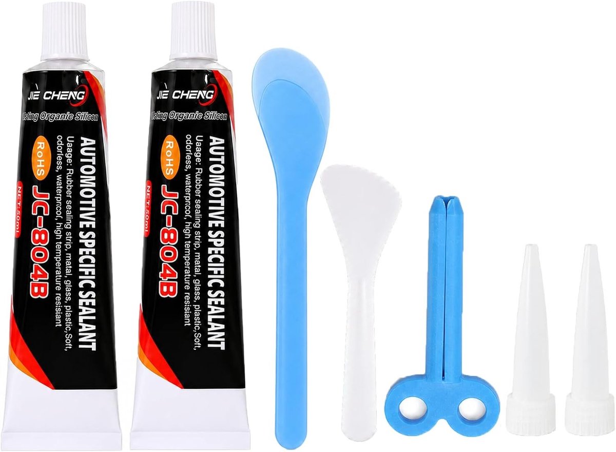 Sneldrogende, waterdichte en hittebestendige autolijm voor autoruiten, carrosserie en crashbar (50ml × 2 PCS)
