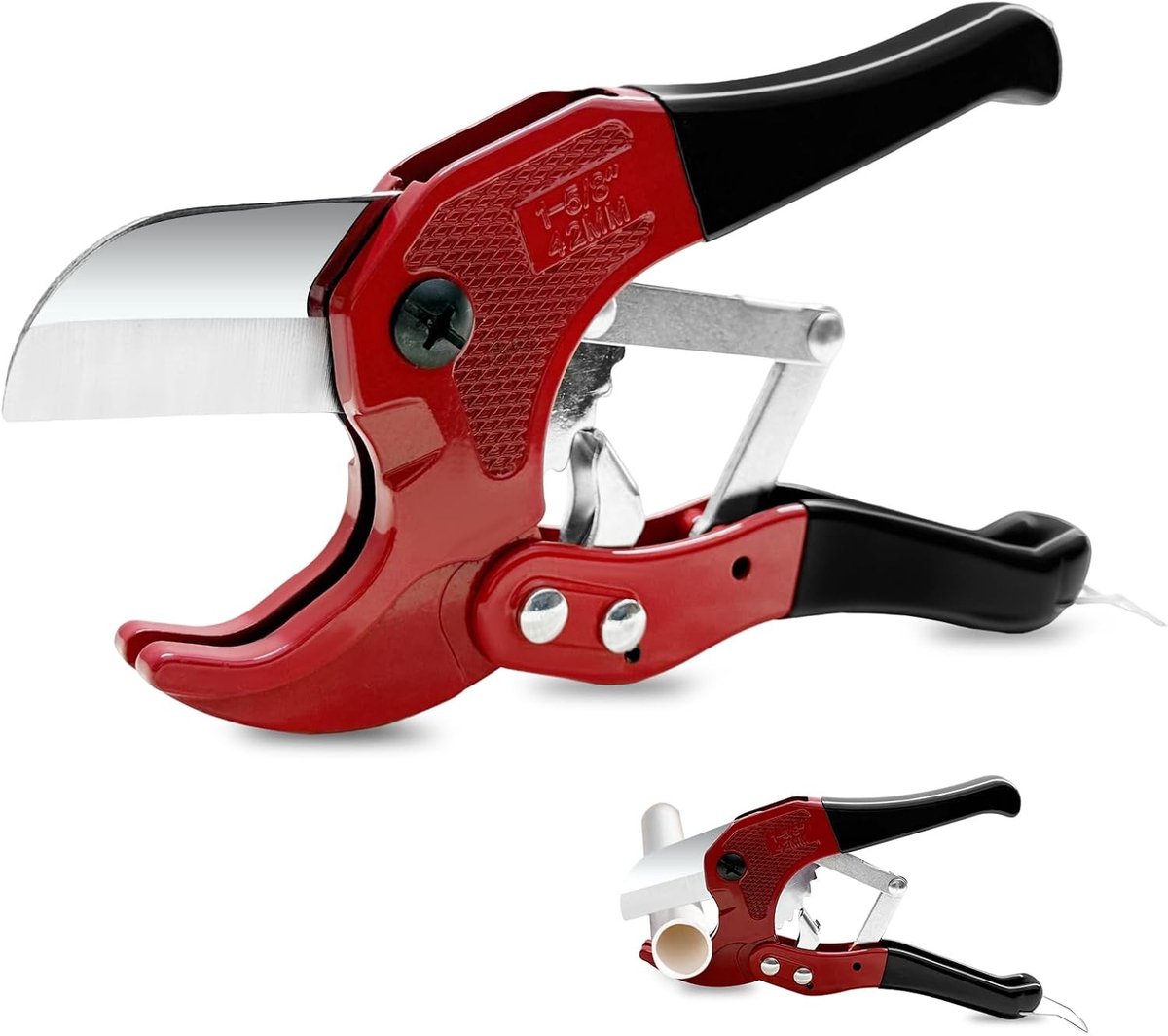Professionele PVC Buizenscharen voor het Snijden van PVC, PEX en PPR, Ergonomische Handgrepen, 42 mm
