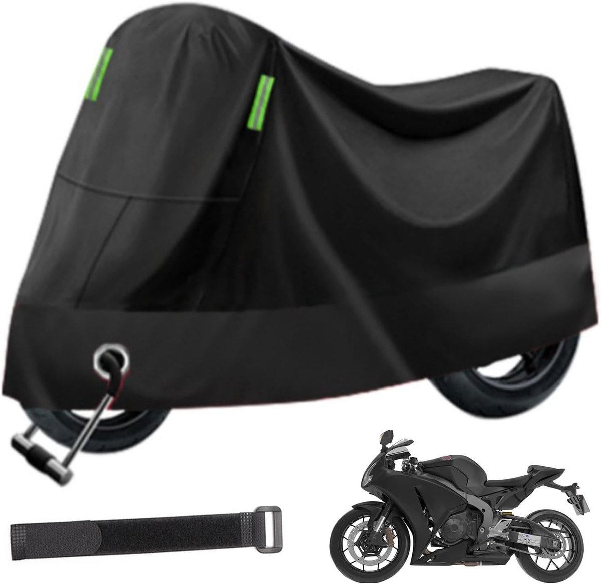 Waterdichte en UV-bestendige motorhoes voor buitengebruik, winterbestendige bescherming voor motoren en scooters, ideaal voor garage en buitenopslag