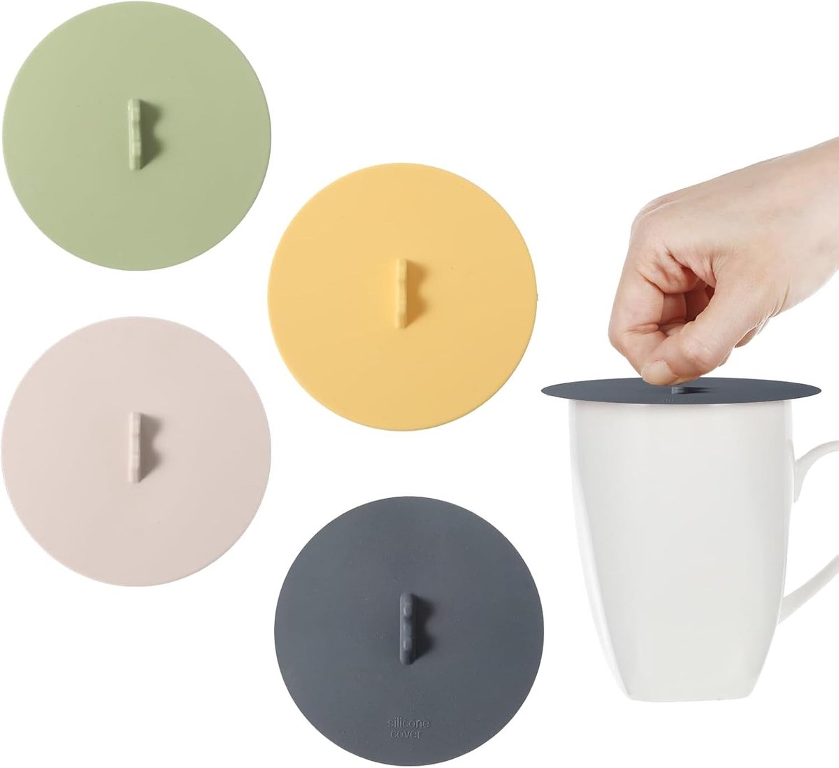 Siliconen deksels voor glazen - Set van 4 herbruikbare, rekbare en hittebestendige deksels voor drinkglazen, bierpullen en meer