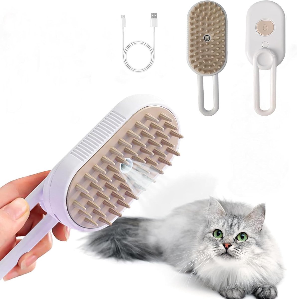 Zelfreinigende borstel voor katten en honden, ideaal voor vachtverzorging en het verwijderen van losse haren, huisdieraccessoire voor een gezonde vacht