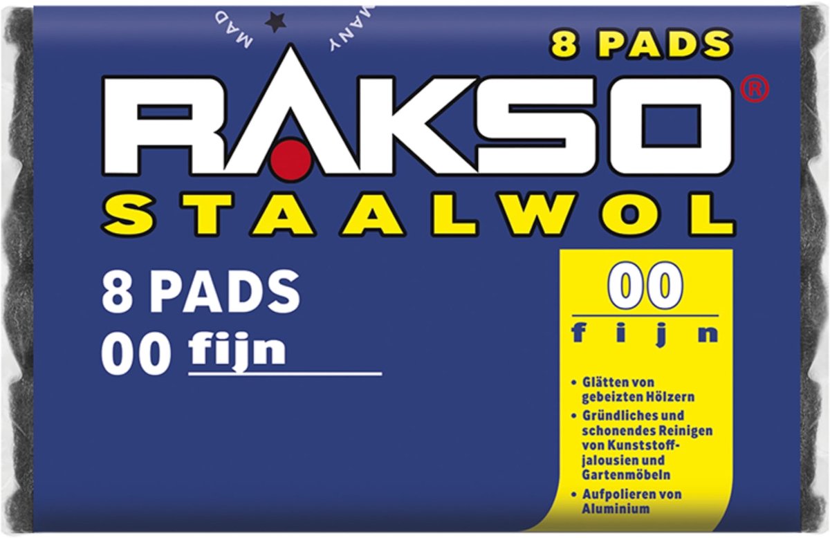 Fijnstaalwol pads 00-8 - Perfect voor hout en kunststof - Ideaal voor reinigen en polijsten - ShopVlot