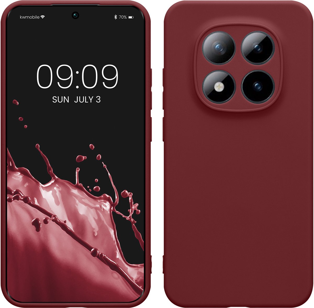 kwmobile telefoonhoesje geschikt voor Xiaomi Redmi Note 15 Pro 5G - Hoesje voor smartphone - Precisie camera uitsnede - In bordeaux-violet