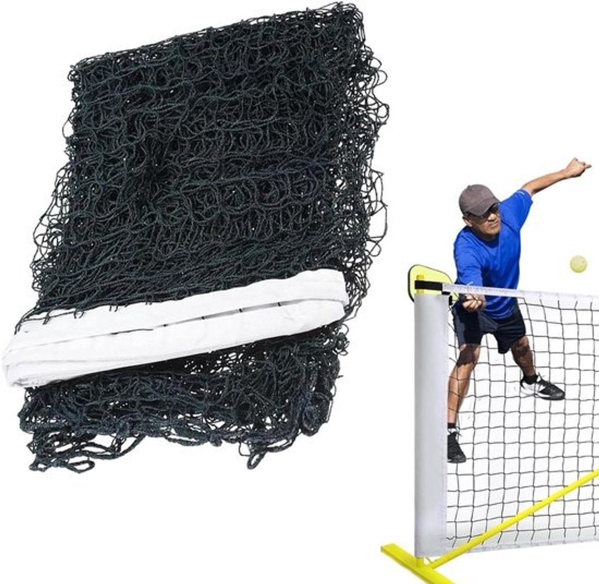 Badminton Net - Pickleball Net - Sport Spelen - Zelfuitlijnend Ontwerp - 6.7 x 0.91 m - Meerkleurig
