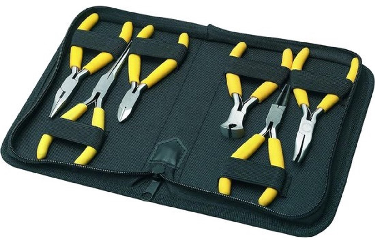 6-Delige Tangenset in Etui: Diverse Tangen voor Hobby en Modelbouw