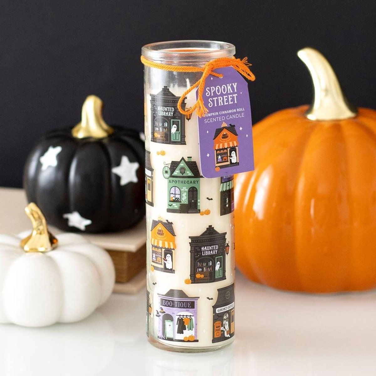 Something Different Spooky Street Pumpkin Cinnamon Roll Tube Geurkaars - Multicolours