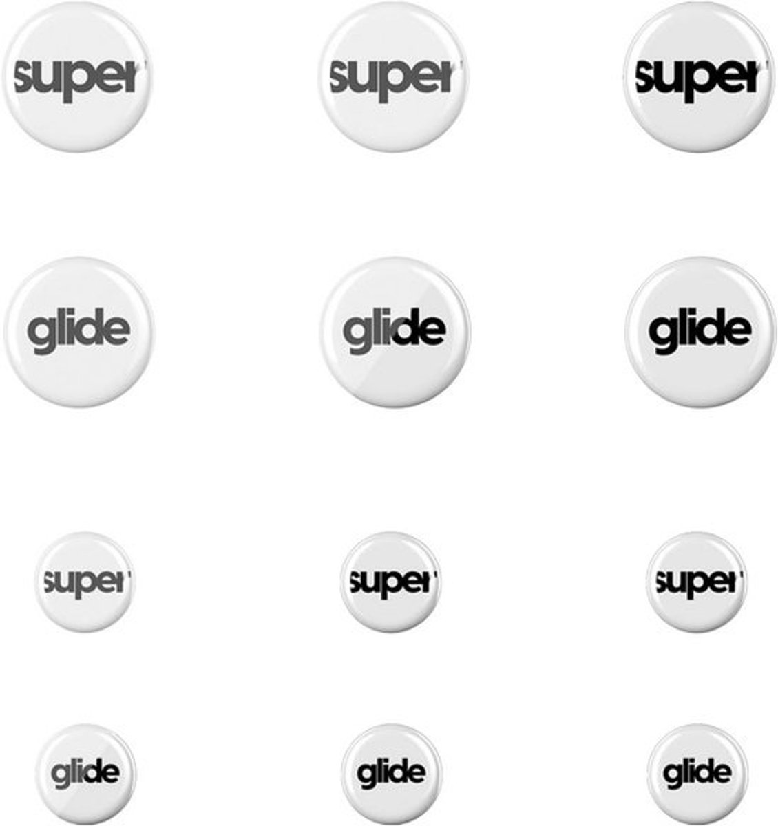 Gepolijste muisschaatsen voor gaming - Supersnelle en duurzame gaming muisvoeten (Type-S, 12 stuks)