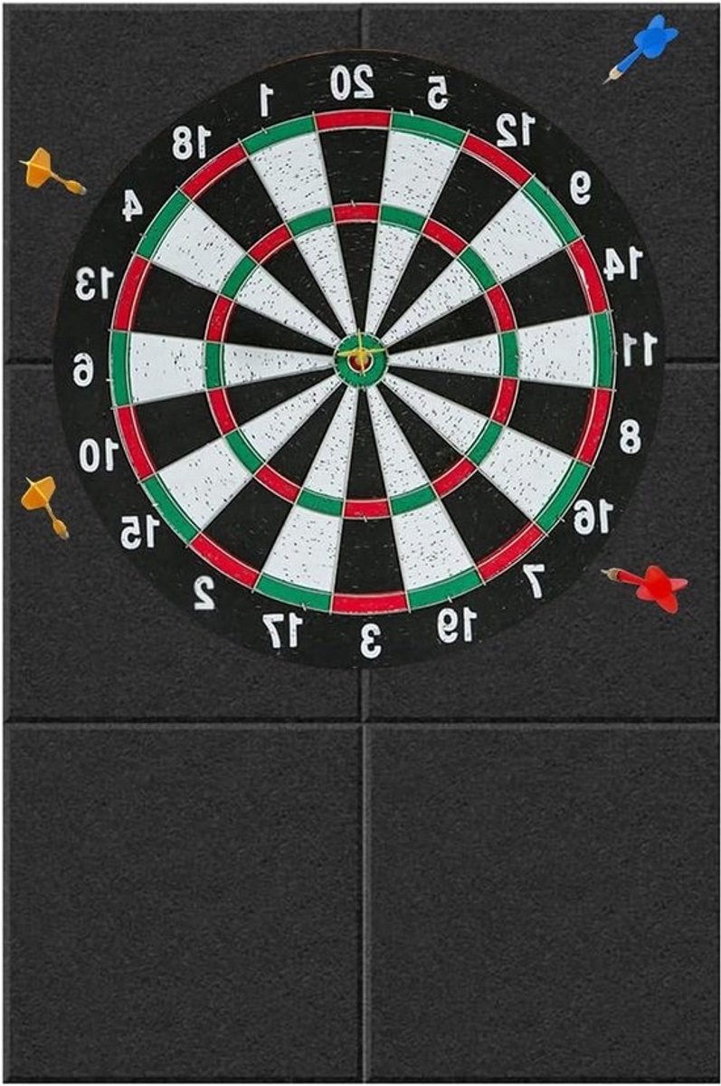 Dartbord Bescherming - Wandbeschermer Vilt - Darten Beschermen - Zachte Vilt Materiaal - Rond - Zwart