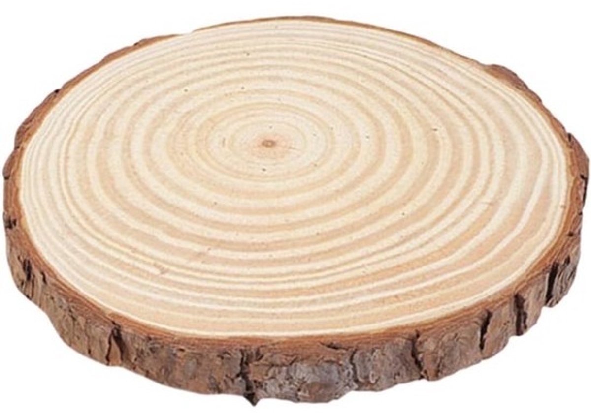 Decoratieve Stapsteen - Houten Tuindecoratie - Gazon Verfraaien - Natuurlijke Houtlook - 28x28x2cm - Koffie