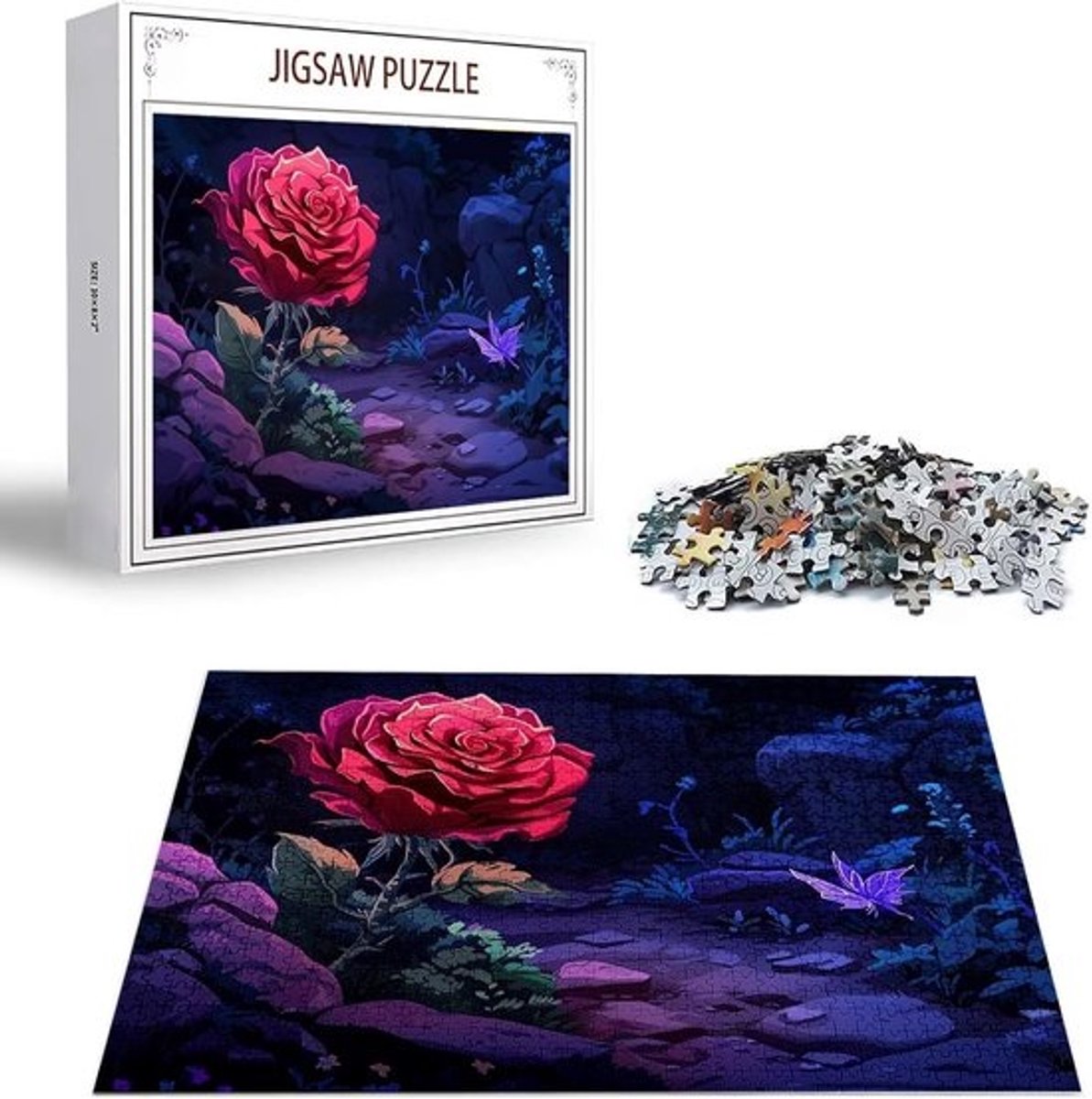 Houten Puzzel - Legpuzzel Volwassenen - Ontspanning Thuis - Duurzaam Hout Materiaal - 87x57 cm - Vlinder Motief