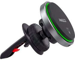 Phreeze MG02 Qi - Telefoonhouder Auto Ventilatie - Telefoonhouders Auto Magnetisch - Geschikt voor MagSafe Autohouder - Draadloze Autolader - Magnetisch - 15W - Qi - Metalen Ventilatiehaak - GSM Houder Auto
