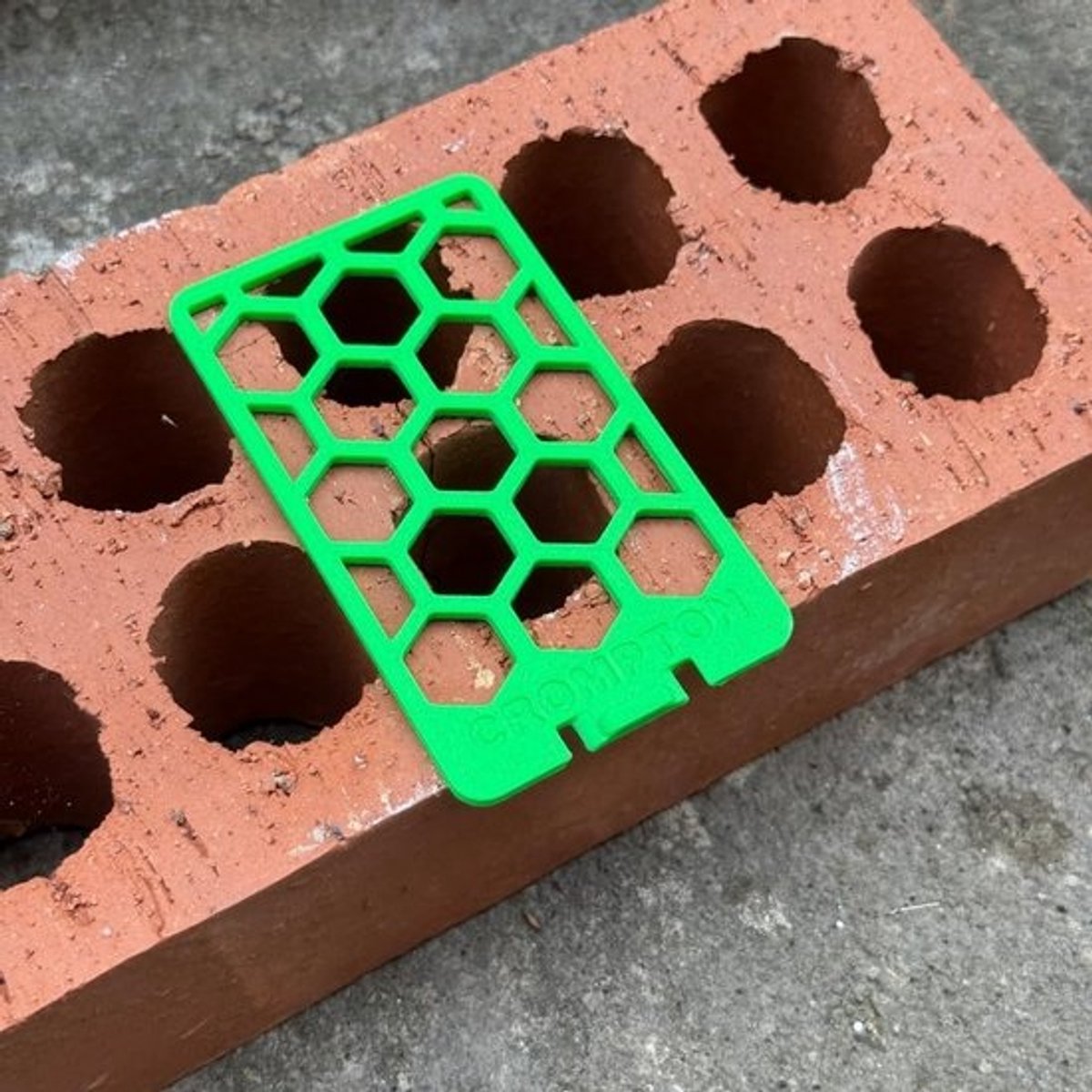 Metsel Tintelset - Tegelgereedschap - Metselen Lijn Zetten - Ontworpen door Metselaar - 91mm x 54mm - Groen