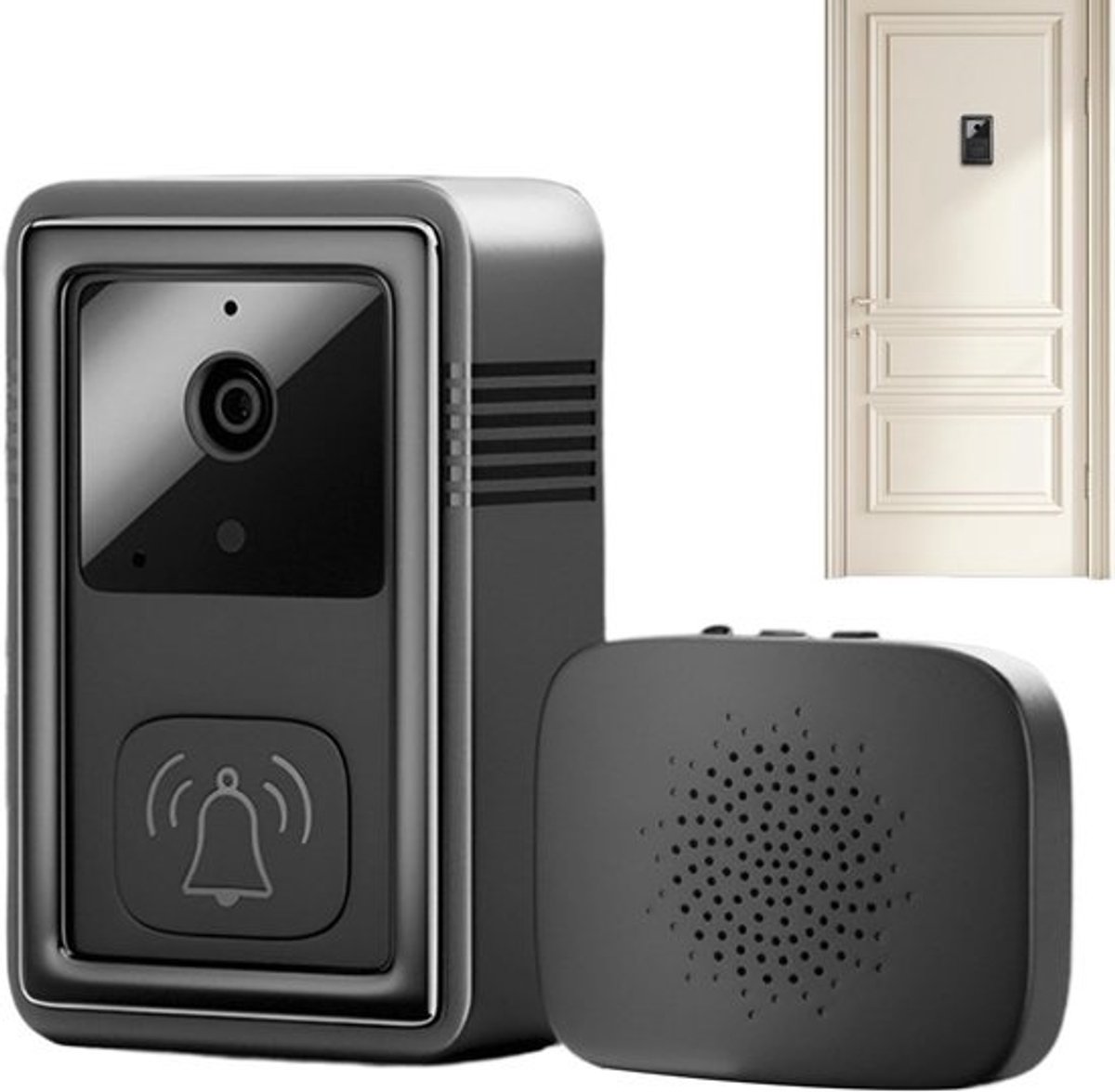 Deurbel Camera - Wifi Beveiliging - Huis Bewaken - Hoge Resolutie Nachtzicht - 97 x 29 x 146 cm - Zwart