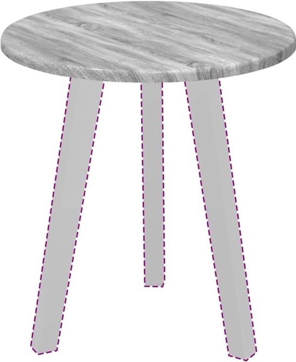 Tafelblad Bewerkt Hout - Rond Tafelblad Buiten - Terras Meubilair - Weerbestendig Ontwerp - 40 x 40 x 15 cm