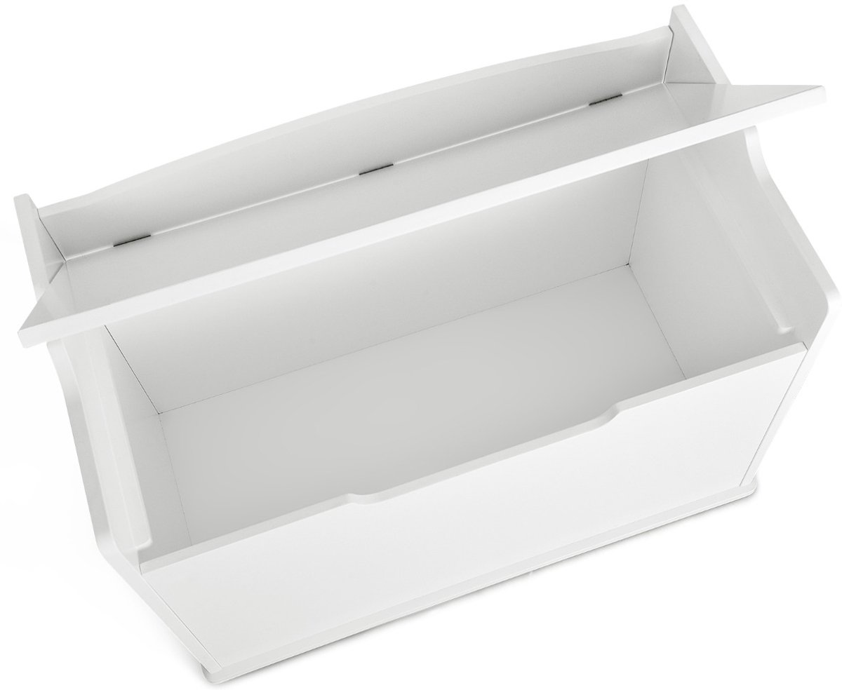 SureDeal® - Opbergrek - Speelgoedkist Bank - Opbergdoos Bank - Veiligheidsscharnieren Houten Speelgoedkist - 74x39x52 cm - Wit