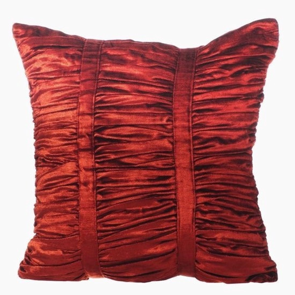 Decoratieve Kussenslopen - Fluwelen Sierkussens - Woonkamer Decoratie - 100% Handgemaakt - 60x60 cm - Roest