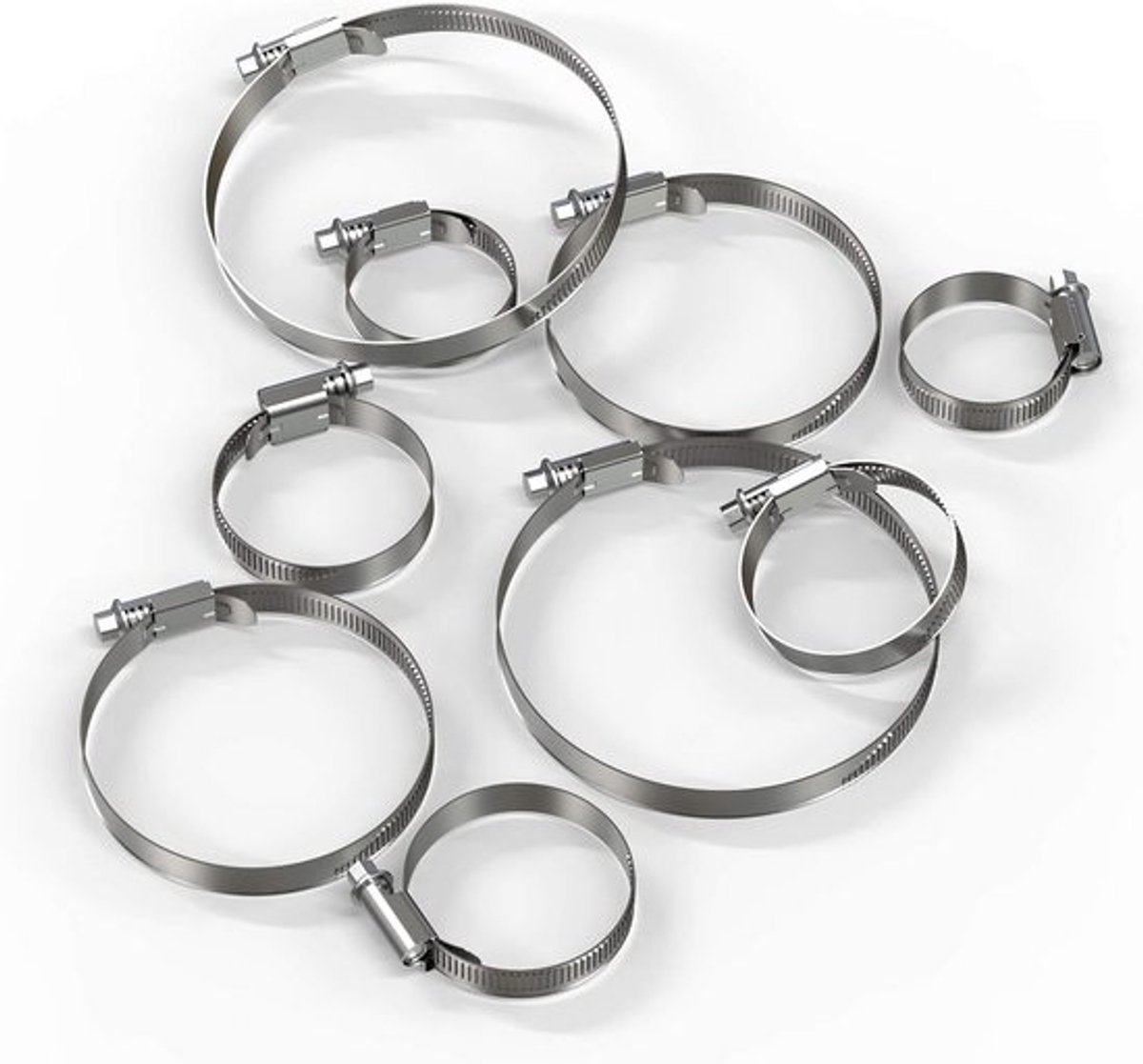 Slangklem Roestvrij Staal - Slangklemband - Leidingen Bevestigen - Hoge Corrosiebestendigheid - 130-150 mm - Zilver